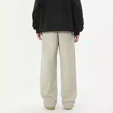 赞仕 美式高街潮牌直筒休闲下摆纽扣小众设计感牛仔裤 男女同款