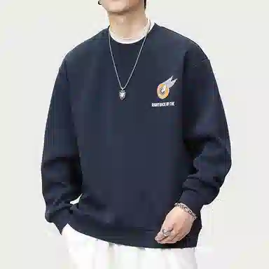 赞仕 美式字母刺绣连帽宽松休闲套头长袖卫衣 男女同款