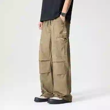 赞仕 美式休闲痞帅复古做旧脏洗口袋工装裤 男款