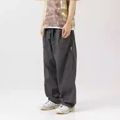 赞仕 纯色百搭简约宽松休闲裤 男女同款