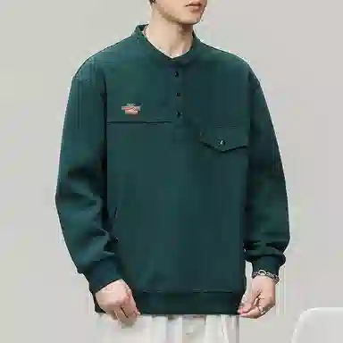 赞仕 美式时尚百搭长袖卫衣 男款