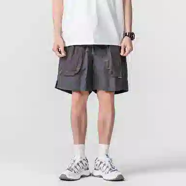 赞仕 户外速干防水拼色宽松轻薄透气机能五分工装短裤 男款