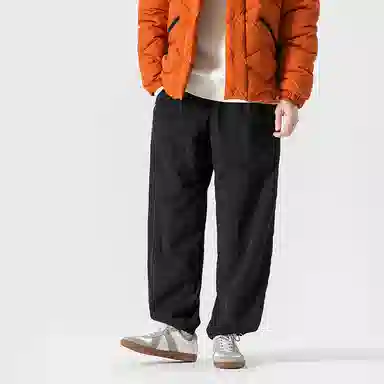 赞仕 纯色百搭简约宽松休闲裤 男女同款