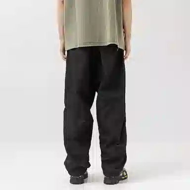 赞仕 纯色百搭简约宽松休闲裤 男女同款