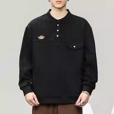 赞仕 美式时尚百搭长袖卫衣 男款