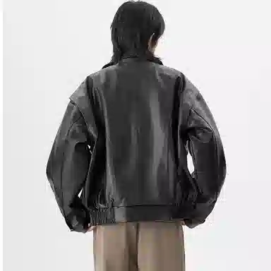 Zanshi Retro Leather Jacket Black