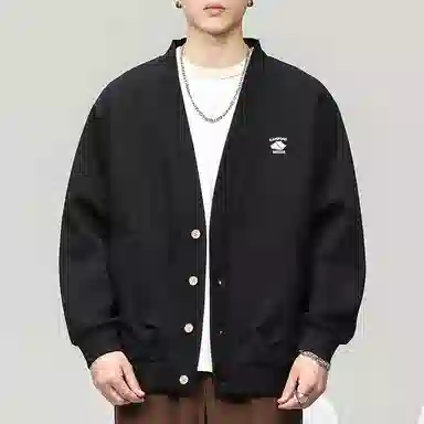 赞仕 美式高级感小众开衫宽松长袖卫衣 男女同款