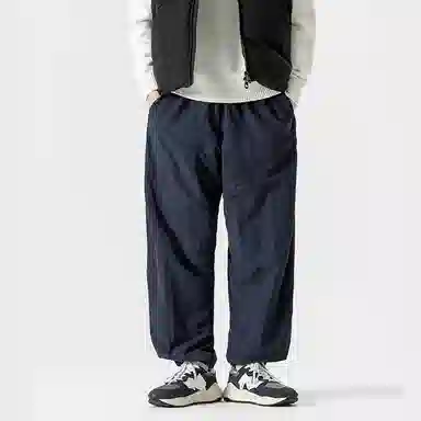 赞仕 纯色百搭简约宽松休闲裤 男女同款