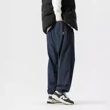 赞仕 纯色百搭简约宽松休闲裤 男女同款