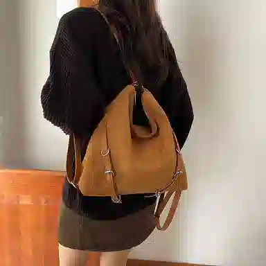 冠军小熊 时尚多功能 鸡皮绒 单肩包 女款 多色