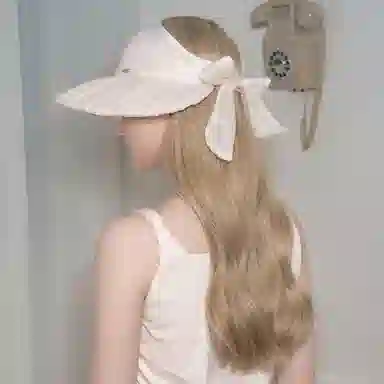 杨同学 流光纱温柔气质 欧根纱 防晒帽 女款