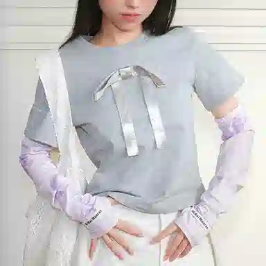 杨同学 小众渐变蝴蝶 涤纶 防晒袖 女款