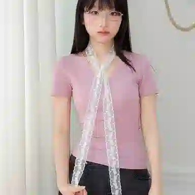 杨同学 蕾丝长条 聚酯纤维 丝巾 女款