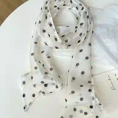 杨同学 波点印花 聚酯纤维 丝巾 女款