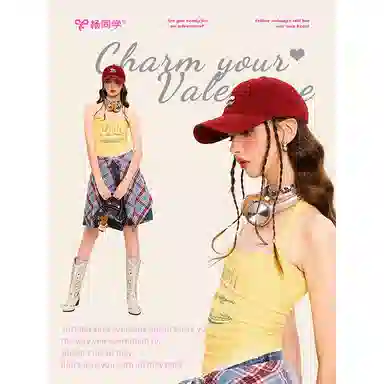 杨同学 复古夏天 棉 鸭舌帽 男女同款情侣款