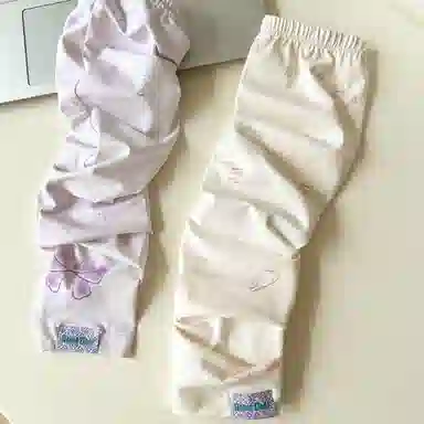 杨同学 小众蝴蝶结图案冰袖 仿锦纶 防晒袖 女款