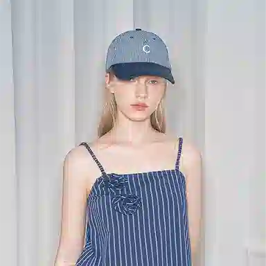 杨同学 小清新条纹杨同学 棉 鸭舌帽 男女同款情侣款