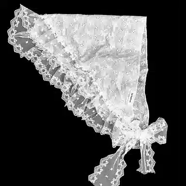 杨同学 复古气质蕾丝三角 棉 头巾 女款