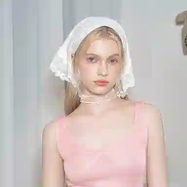 杨同学 复古气质蕾丝三角 棉 头巾 女款