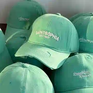 杨同学 薄荷绿防晒 棉 鸭舌帽 女款