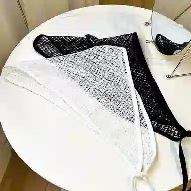 杨同学 法式针织镂空 涤纶 头巾 女款