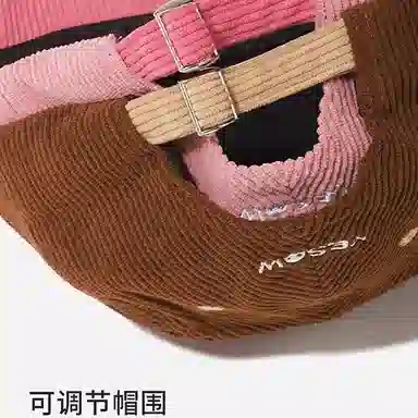 杨同学 百搭韩版灯芯绒显脸小 棉 鸭舌帽 男女同款情侣款