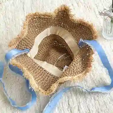 杨同学 法式度假时尚百搭 纸草 防晒帽 女款