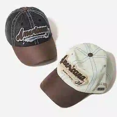 杨同学 美式复古牛仔 棉 鸭舌帽 男女同款情侣款