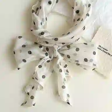 杨同学 波点印花 聚酯纤维 丝巾 女款