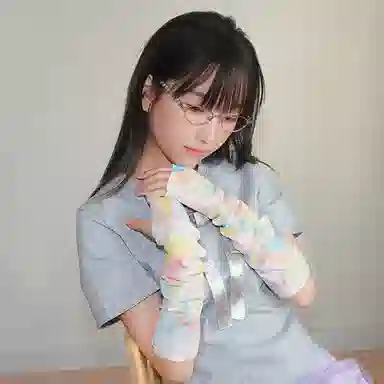 杨同学 小众夏彩色无痕冰袖 锦纶 防晒袖 女款