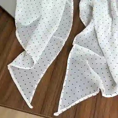 杨同学 春夏雪纺波点涤纶 丝巾 女款