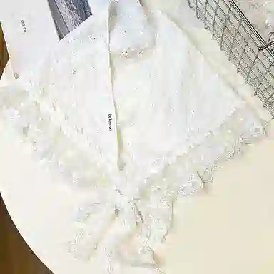 杨同学 复古气质蕾丝三角 棉 头巾 女款