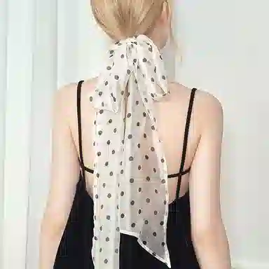 杨同学 波点印花 聚酯纤维 丝巾 女款