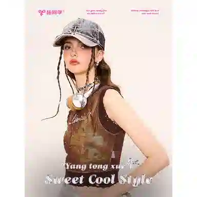 杨同学 复古美式 牛仔 鸭舌帽 男女同款情侣款