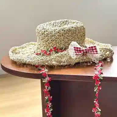 杨同学 夏休闲度假草帽 纸草 防晒帽 女款