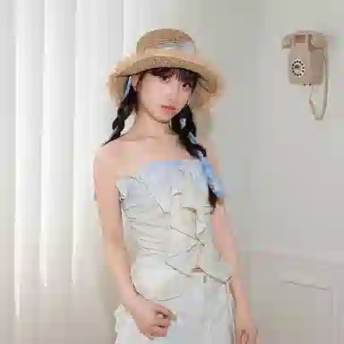 杨同学 法式度假时尚百搭 纸草 防晒帽 女款