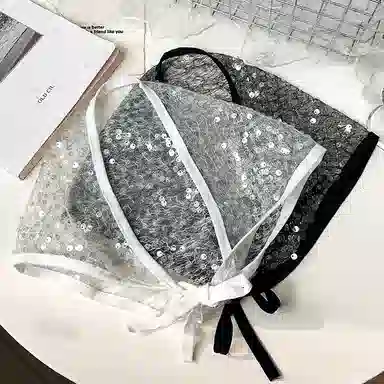 杨同学 复古亮片头饰防晒包 涤纶 头巾 女款