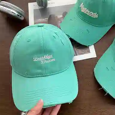 杨同学 薄荷绿防晒 棉 鸭舌帽 女款