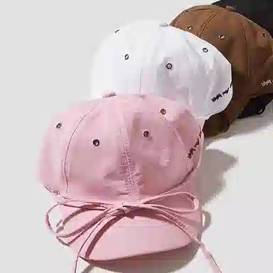 杨同学 宽帽檐大头围系带 棉 鸭舌帽 女款