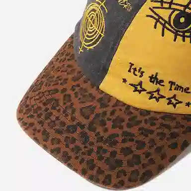 杨同学 杨同学拼色豹纹 棉 鸭舌帽 男女同款情侣款