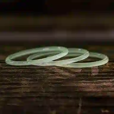 御龙镜 荔枝冻新中式古风一步一响清冷感优雅温柔天蓝色清透莹润温婉双圈美人条 玉髓 玉石手镯 女款