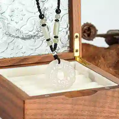 御龙镜 貔貅平安扣 新中式复古民族风 招财转运 时来运转 小众设计感#好运 玉髓 吊坠 男女同款情侣款
