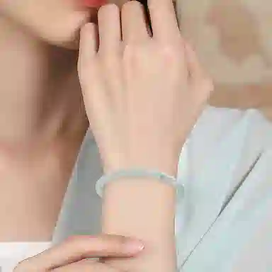 御龙镜 晴水绿油青冰透新中式优雅高级气质 玉髓 手镯 女款