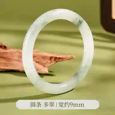 御龙镜 新中式美人镯   森系清新温柔气质简约高级感多翠旗袍玉镯清冷氛围感镯精致轻奢叮当镯#好运 天山翠 手镯 女款