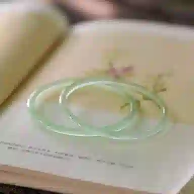 御龙镜 荔枝冻新中式古风一步一响清冷感优雅温柔天蓝色清透莹润温婉双圈美人条 玉髓 玉石手镯 女款