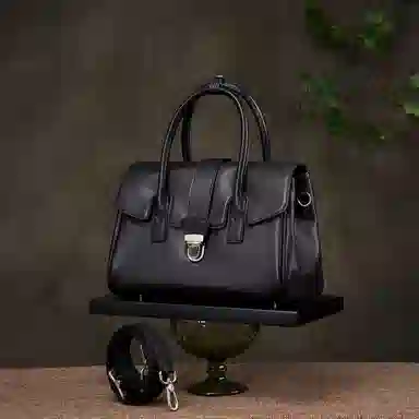 时尚百搭小众设计简约通勤 牛皮 手提包 女款 多色