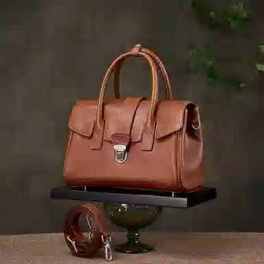 时尚百搭小众设计简约通勤 牛皮 手提包 女款 多色