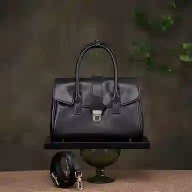 时尚百搭小众设计简约通勤 牛皮 手提包 女款 多色