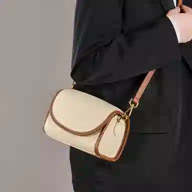 简约休闲手机包女式斜挎包 牛皮 单肩包 女款 大象灰/奶昔白