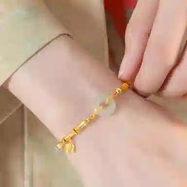 芷悦 平安 和田玉手链 白玉 女款
